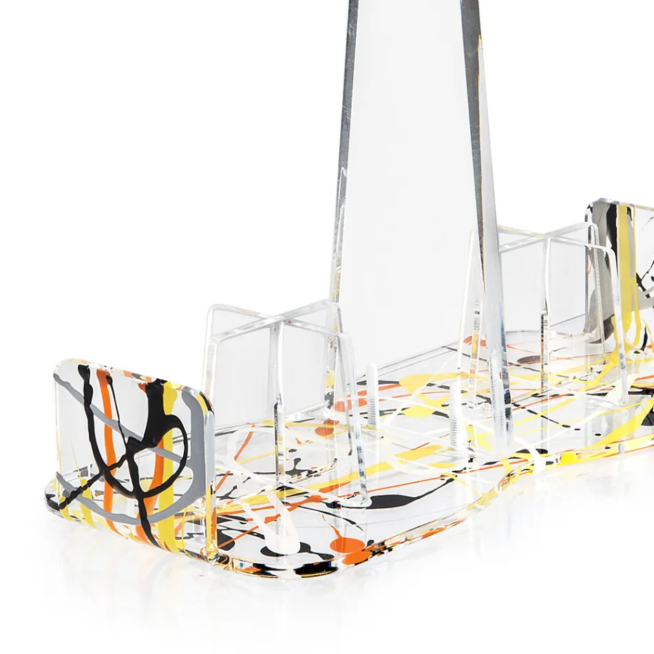 Elegante porta-copos multicolorido em Plexiglass Made in Italy - Multibic Viadurini