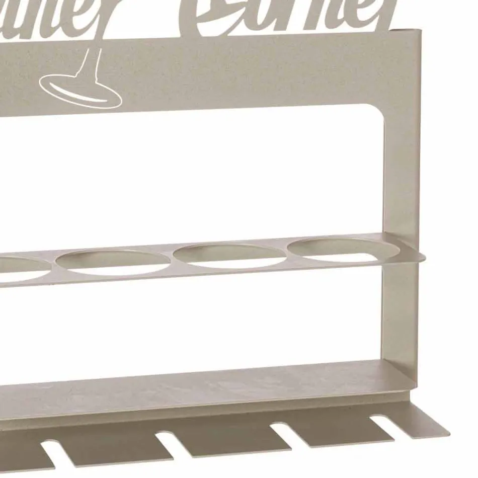 Porta-garrafas feito à mão em ferro precioso Made in Italy - Maste Viadurini