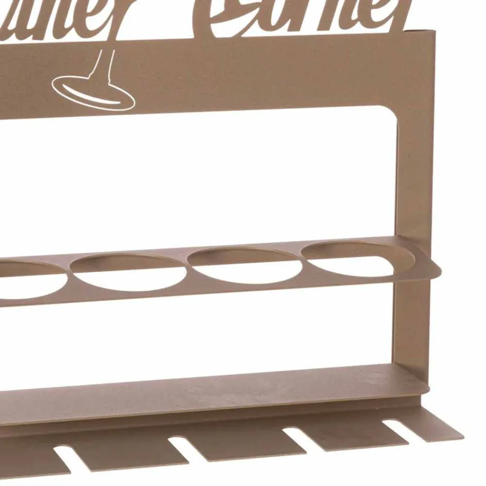 Porta-garrafas feito à mão em ferro precioso Made in Italy - Maste Viadurini