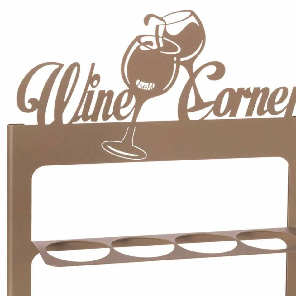 Porta-garrafas feito à mão em ferro precioso Made in Italy - Maste Viadurini