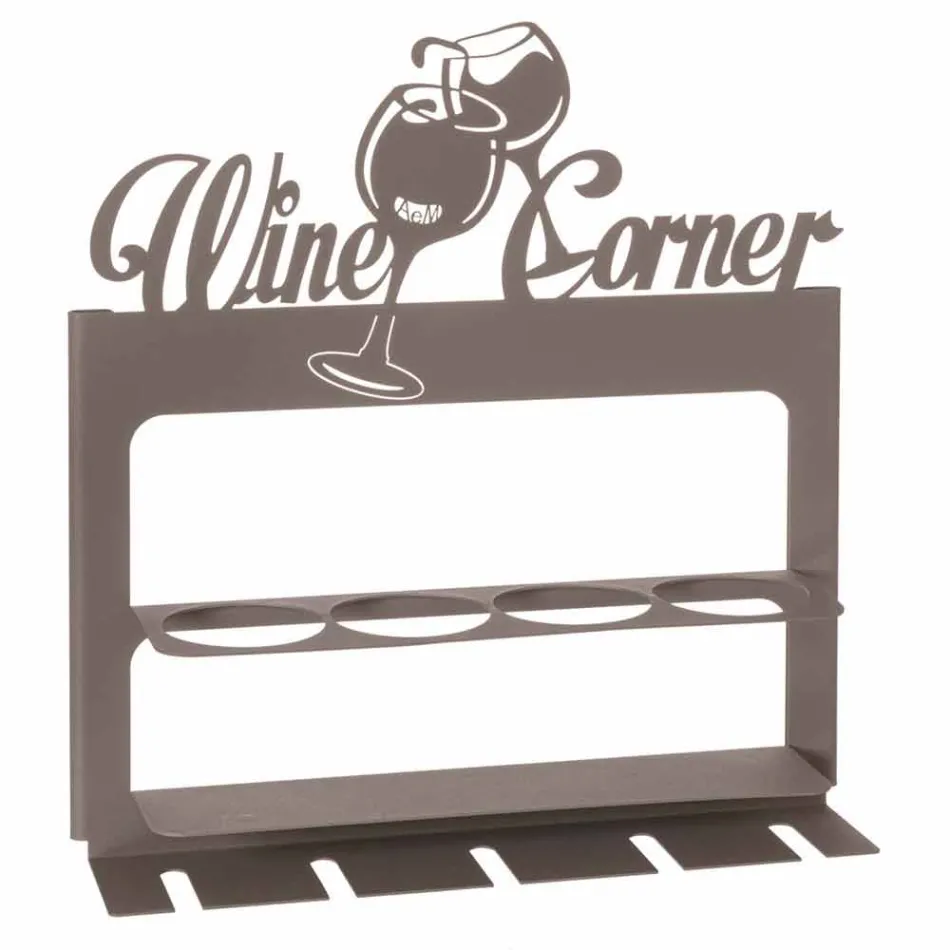 Porta-garrafas feito à mão em ferro precioso Made in Italy - Maste Viadurini