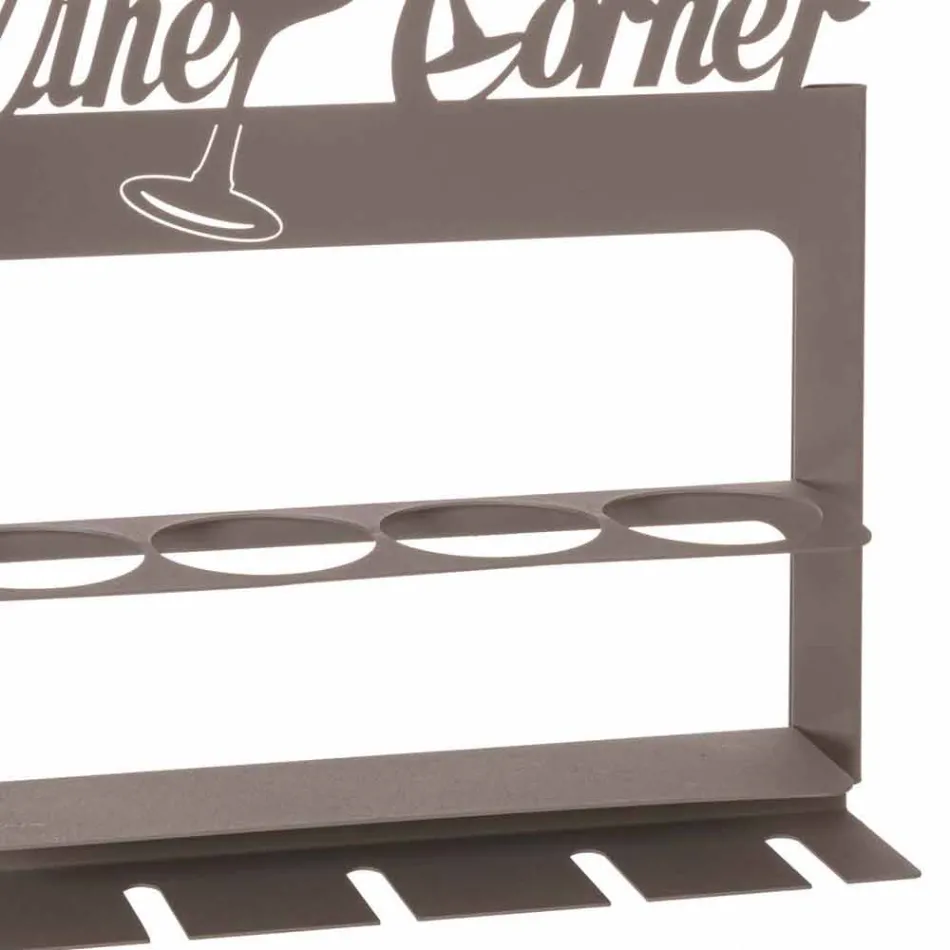 Porta-garrafas feito à mão em ferro precioso Made in Italy - Maste Viadurini