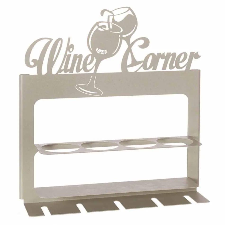 Porta-garrafas feito à mão em ferro precioso Made in Italy - Maste Viadurini