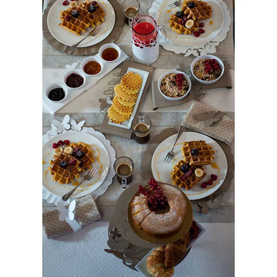 Suporte de garrafa moderno em ferro branco, bege ou marfim fabricado na Itália - Leiden Viadurini