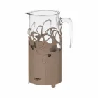 Suporte de garrafa moderno em ferro branco, bege ou marfim fabricado na Itália - Leiden Viadurini