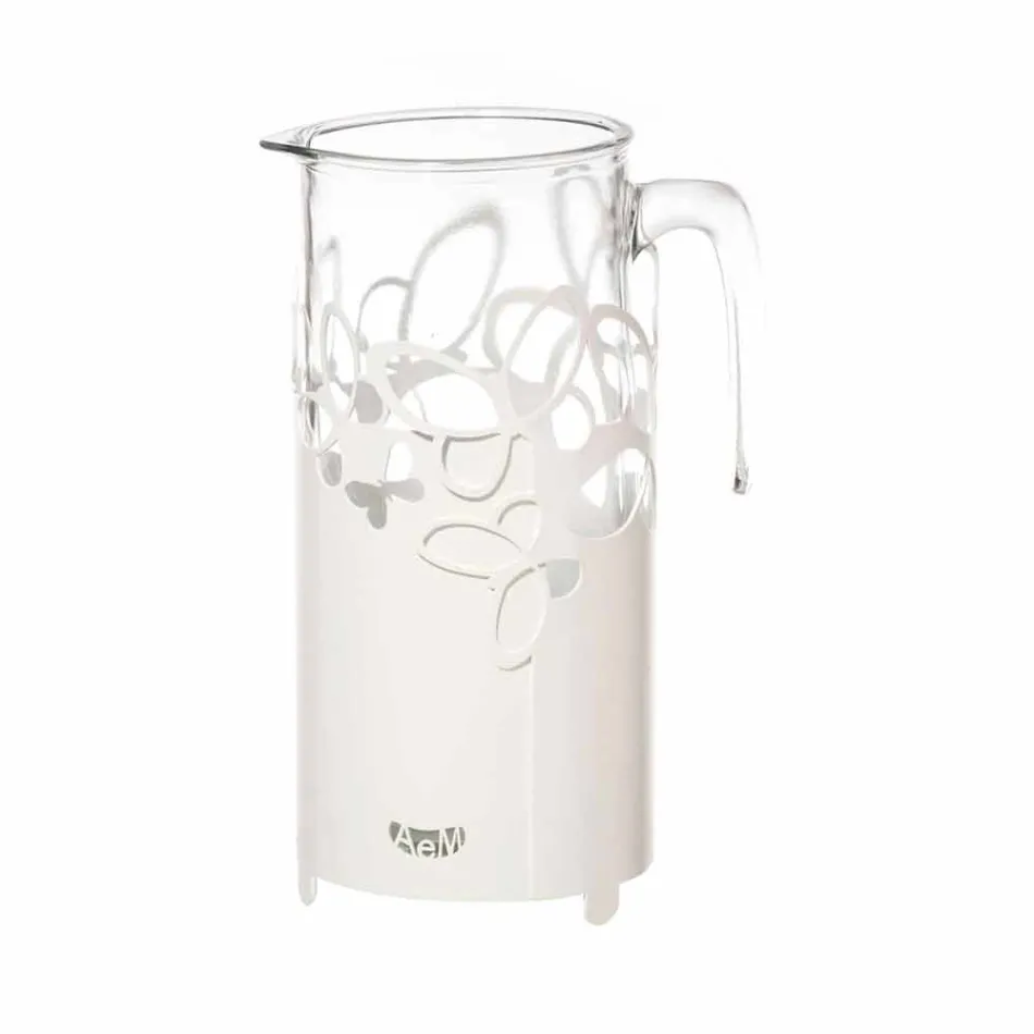 Suporte de garrafa moderno em ferro branco, bege ou marfim fabricado na Itália - Leiden Viadurini