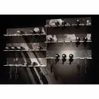 Suporte de parede para garrafa para 6 garrafas em Plexiglass Made in Italy - Canberra Viadurini