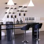 Suporte de parede para garrafa para 6 garrafas em Plexiglass Made in Italy - Canberra Viadurini