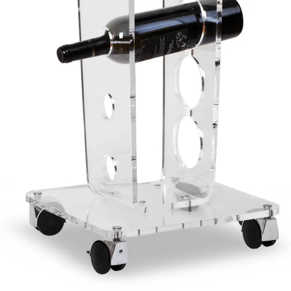 Porta Garrafa Coluna e Balde de Gelo em Acrílico Transparente - Ciampino Viadurini
