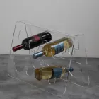 Suporte para garrafa de vinho de fundo em cristal acrílico transparente - Dappino Viadurini