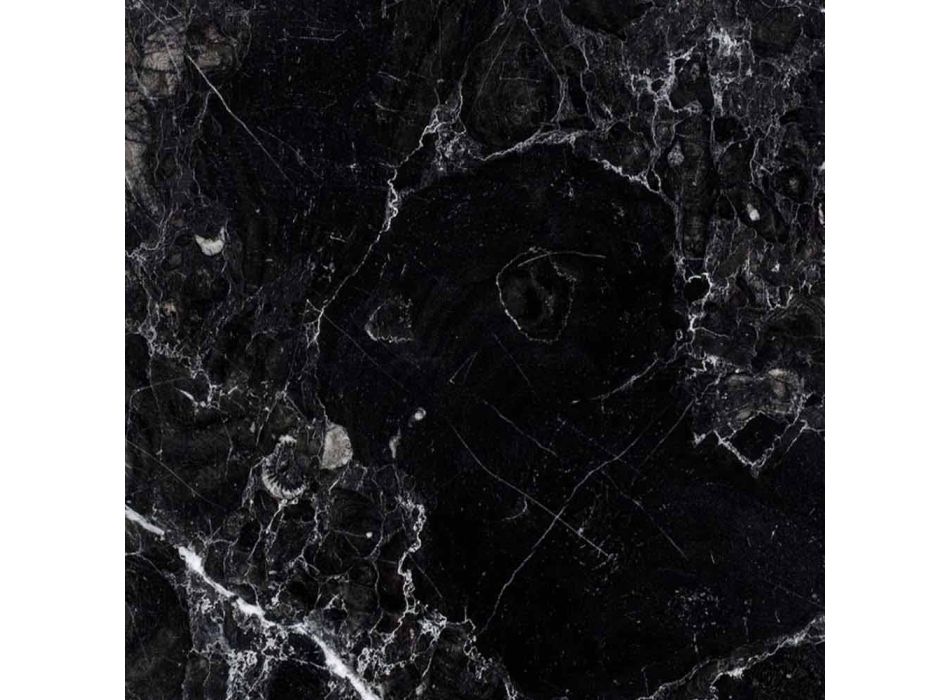 Castiçal alto em mármore branco, preto e latão fabricado em Itália - Bram Viadurini