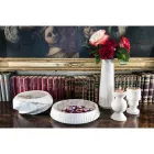 Castiçal Design em Mármore Carrara Branco e Latão Made in Italy - Bevis Viadurini