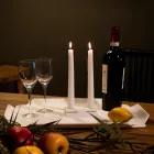 Castiçal Branco Corian Design para Sala Made in Italy - Sisifo Viadurini