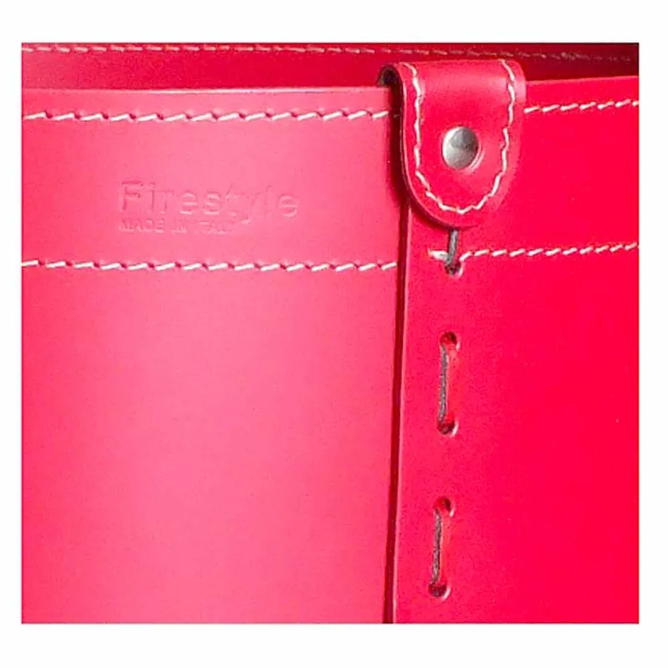 Porta-toras cilíndricas em couro regenerado com rodas Tonda Firestyle Viadurini