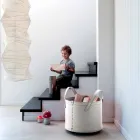 Porta-toras cilíndricas em couro regenerado com rodas Tonda Firestyle Viadurini