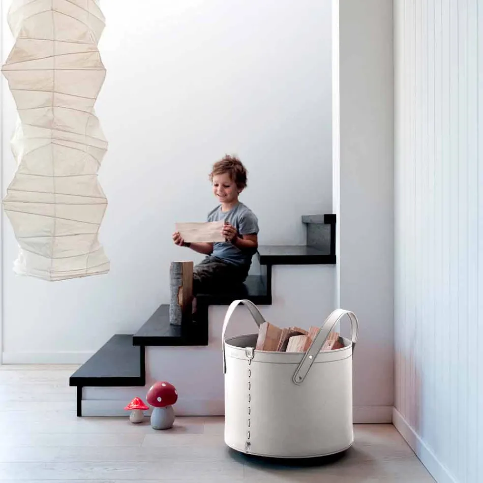 Porta-toras cilíndricas em couro regenerado com rodas Tonda Firestyle Viadurini