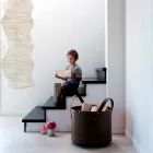 Porta-toras cilíndricas em couro regenerado com rodas Tonda Firestyle Viadurini