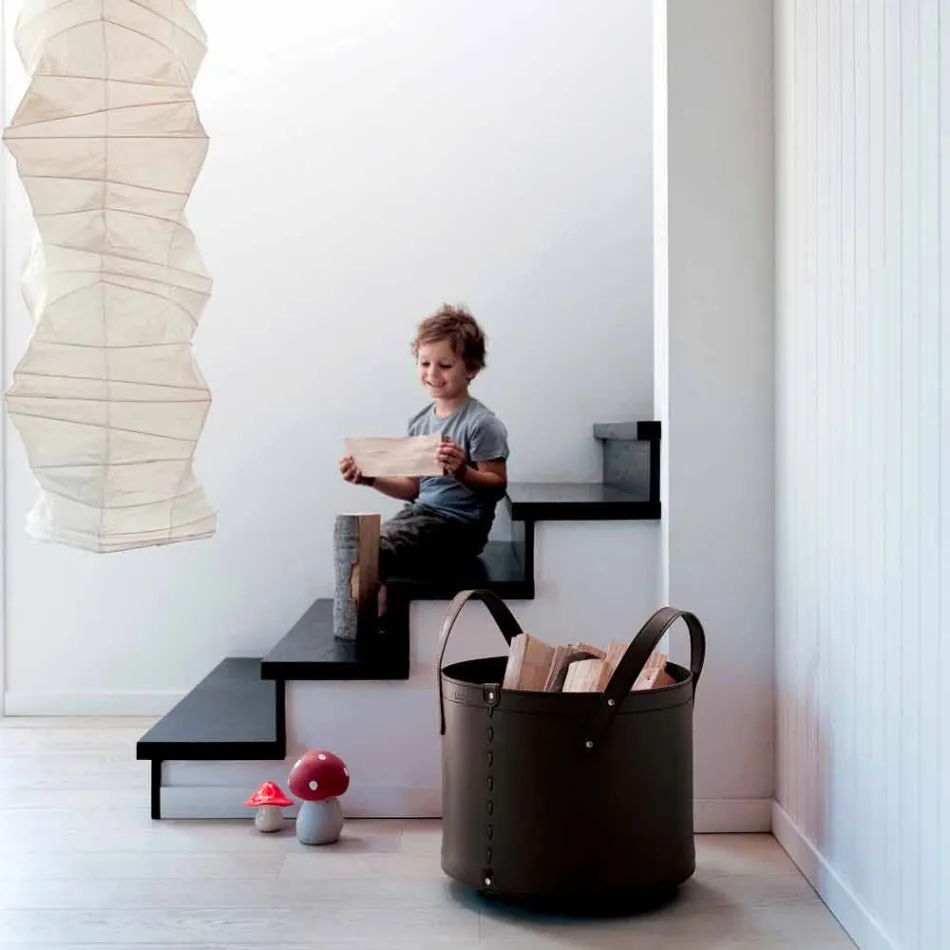 Porta-toras cilíndricas em couro regenerado com rodas Tonda Firestyle Viadurini