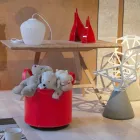 Porta-toras cilíndricas em couro regenerado com rodas Tonda Firestyle Viadurini