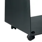 Suporte de madeira com rodas e alças de metal fabricado na Itália - Gaivota Viadurini