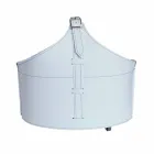 Suporte de lenha para interior com rodas em couro regenerado moderno Fabia Viadurini