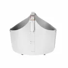 Suporte de lenha para interior com rodas em couro regenerado moderno Fabia Viadurini