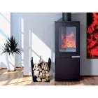 Suporte de Lenha para Interior em Aço com 3 Acessórios Made in Italy - Nelumbo Viadurini