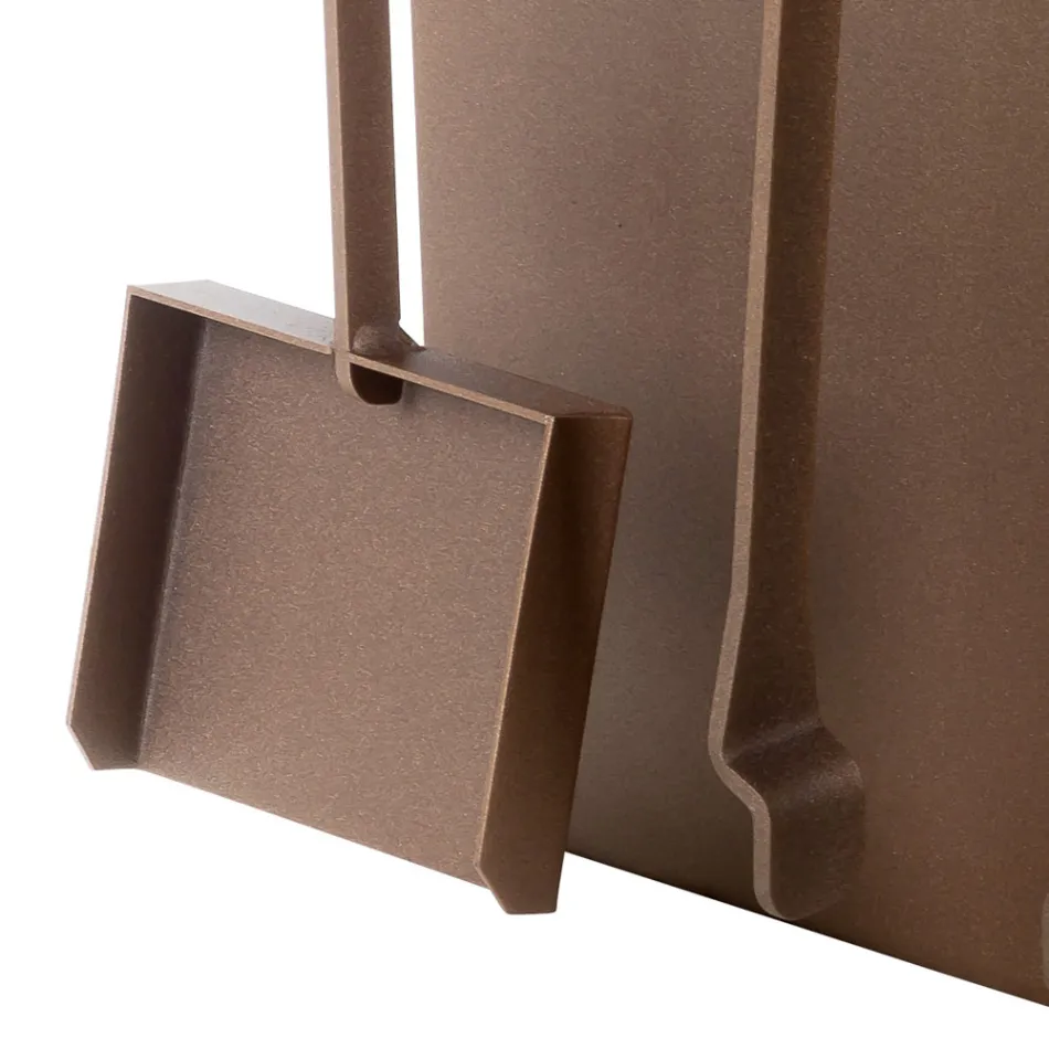 Suporte de Lenha para Interior em Aço Marrom Fabricado na Itália com Ferramentas - Volturno Viadurini