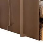 Suporte de Lenha para Interior em Aço Marrom Fabricado na Itália com Ferramentas - Volturno Viadurini