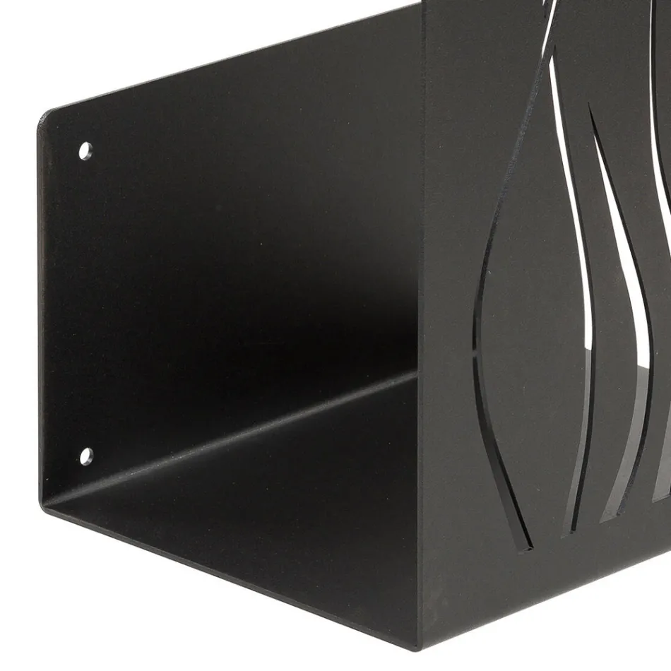 Suporte de Lenha para Interior em Aço Pintado Fabricado na Itália - Ghino Viadurini