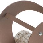 Suporte de madeira para interior em aço marrom fabricado na Itália - Afeto Viadurini