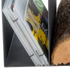 Suporte de toras de design para ambientes internos em aço cinza fabricado na Itália - Tramontana Viadurini