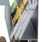 Suporte de toras de design para ambientes internos em aço cinza fabricado na Itália - Tramontana Viadurini