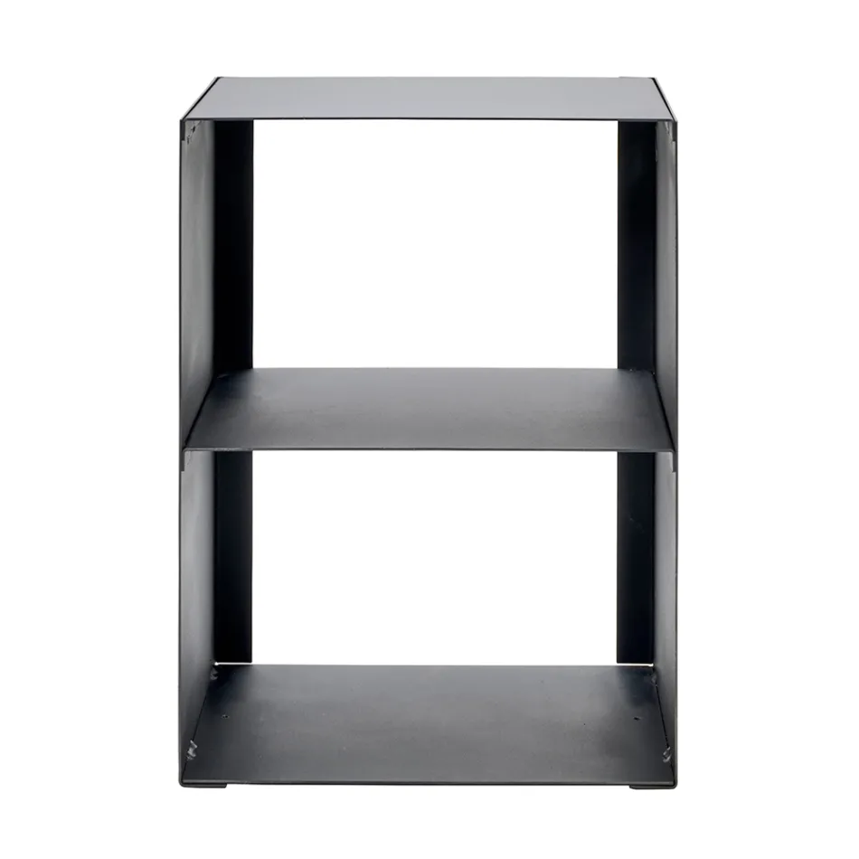 Suporte para Lenha em Aço Pintado com Tinta Preta Fabricado na Itália - Fiamme Viadurini