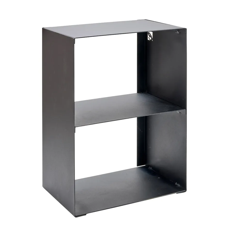 Suporte para Lenha em Aço Pintado com Tinta Preta Fabricado na Itália - Fiamme Viadurini