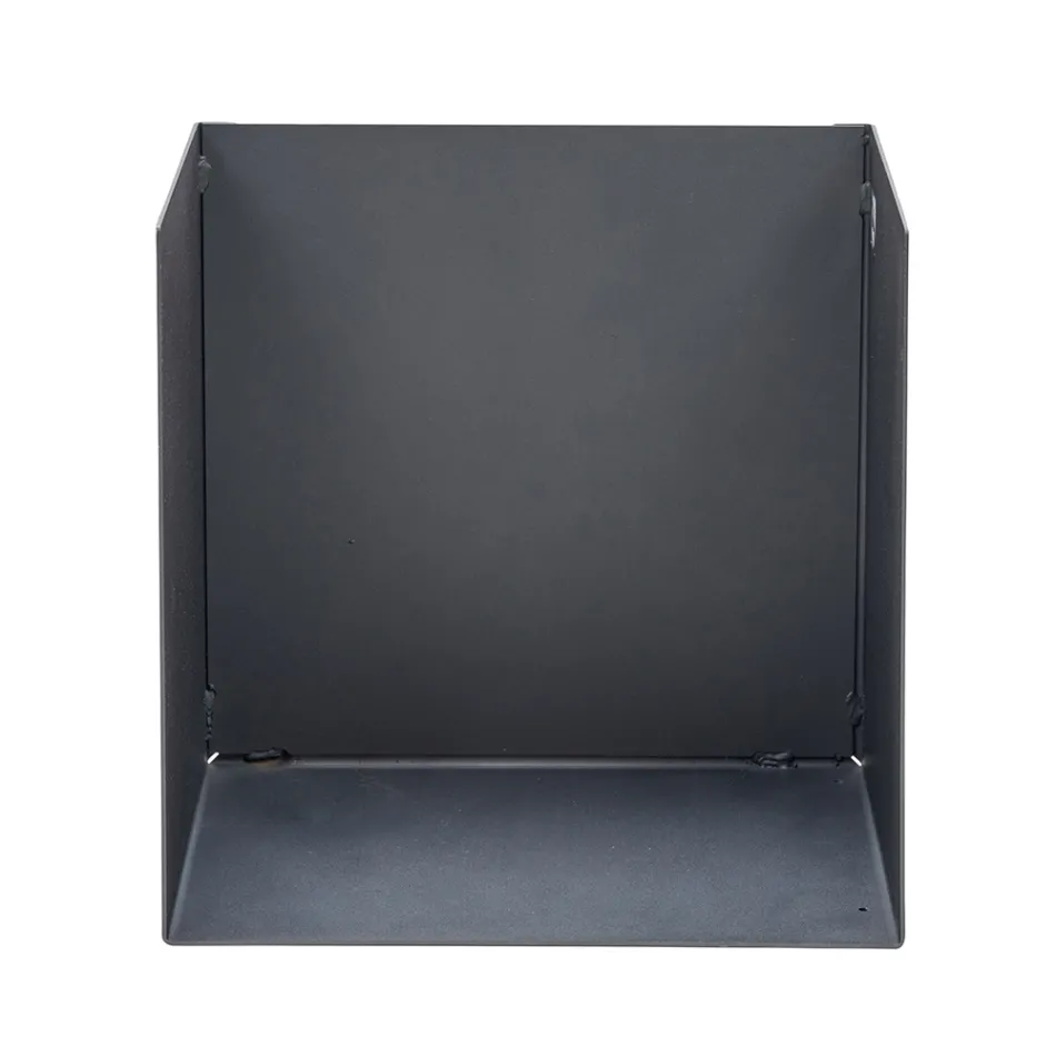 Suporte para Lenha em Aço Pintado Preto Fabricado na Itália - Fiamme Viadurini