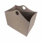 Porta-latas em couro regenerado com rodas WoodBag feitas na Itália Viadurini