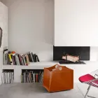 Porta-latas em couro regenerado com rodas WoodBag feitas na Itália Viadurini