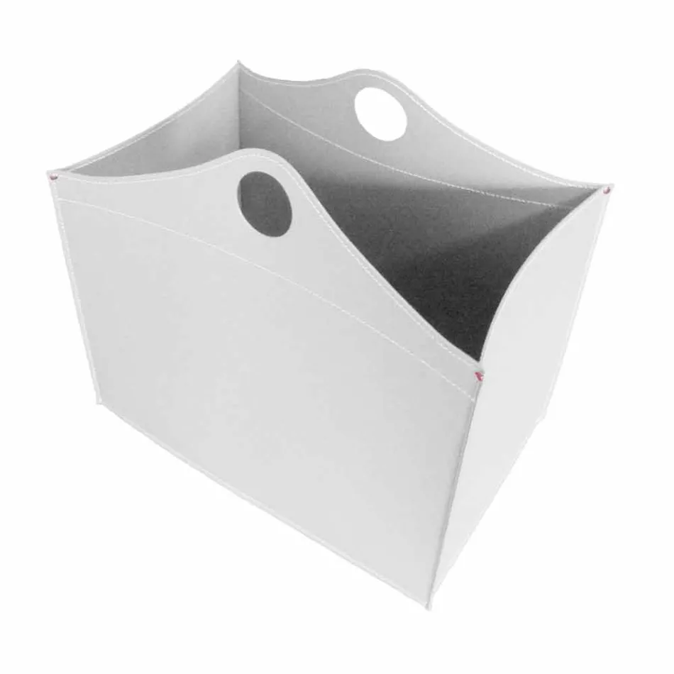 Porta-latas em couro regenerado com rodas WoodBag feitas na Itália Viadurini