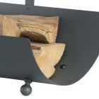 Suporte de madeira metálica com alça e 4 pés Fabricado na Itália - Buffalo Viadurini