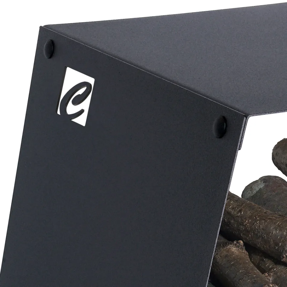 Suporte para toras de piso moderno em aço pintado feito na Itália - Demetra Viadurini