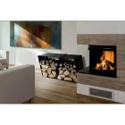 Suporte para toras de piso moderno em aço pintado feito na Itália - Demetra Viadurini