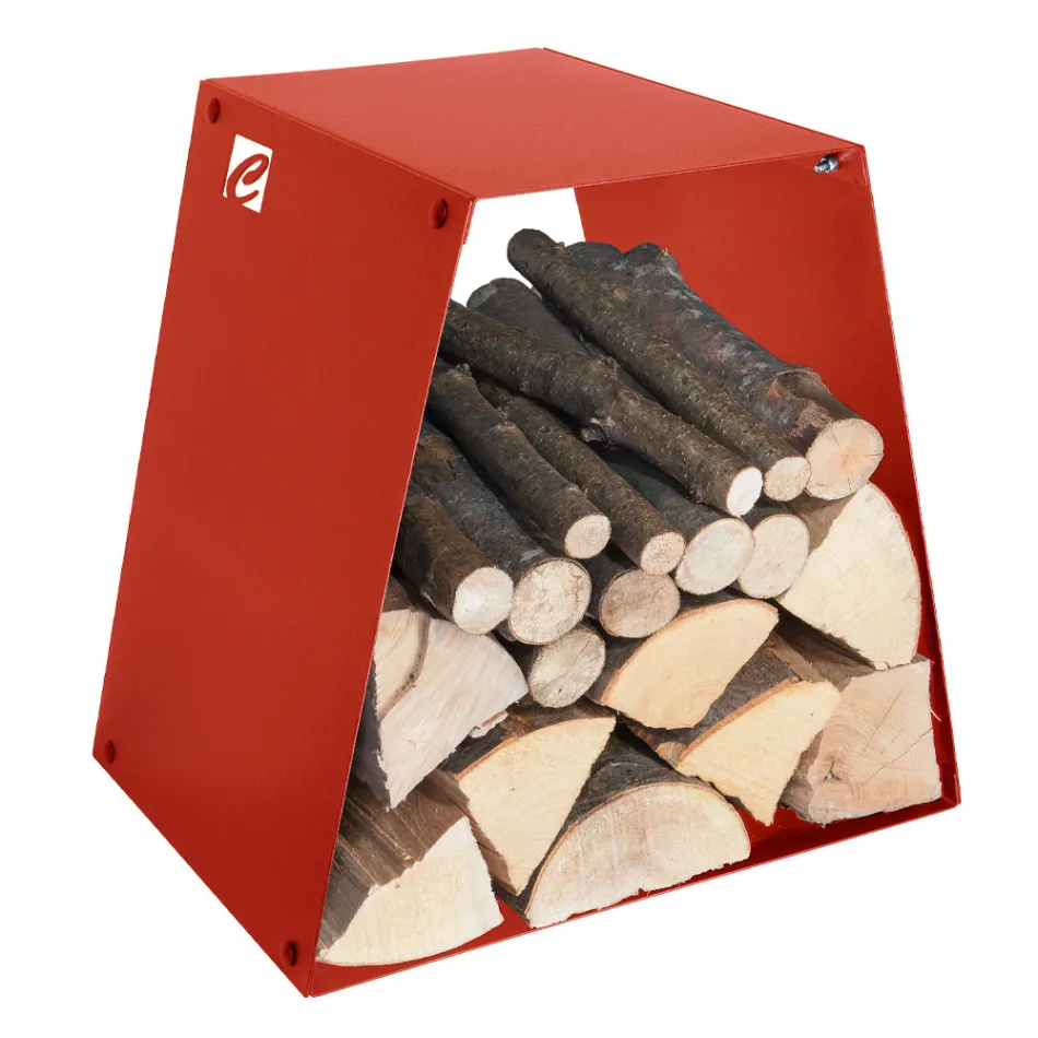 Suporte para toras de piso moderno em aço pintado feito na Itália - Demetra Viadurini