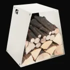 Suporte para toras de piso moderno em aço pintado feito na Itália - Demetra Viadurini