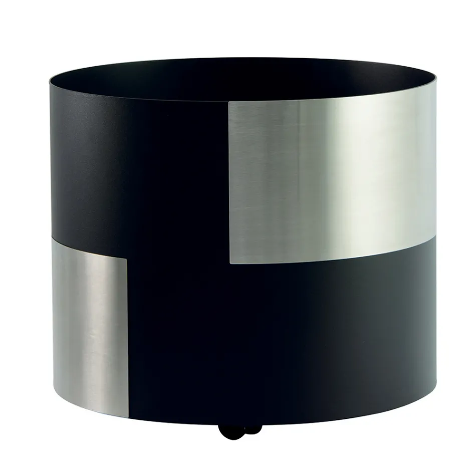 Suporte de madeira moderno feito de metal com rodas fabricado na Itália - lápis Viadurini