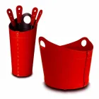 Porta-lenha, suporte de ferro e ferros para couro Nicad, fabricados na Itália Viadurini