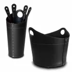 Porta-lenha, suporte de ferro e ferros para couro Nicad, fabricados na Itália Viadurini