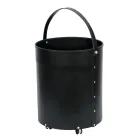 Porta-toras redondo em couro ecológico com rodas Fabricado na Itália - Camaleão Viadurini