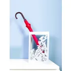 Porta guarda-chuva de madeira branca com design moderno, decorado com borboletas - Papilio Viadurini