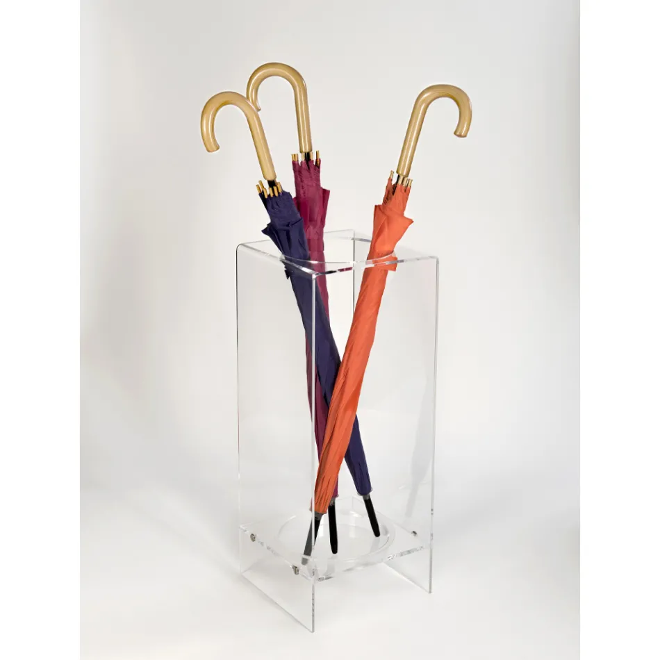 Suporte Guarda-chuva para Entrada em Plexiglass Branco ou Transparente - Umbigo Viadurini